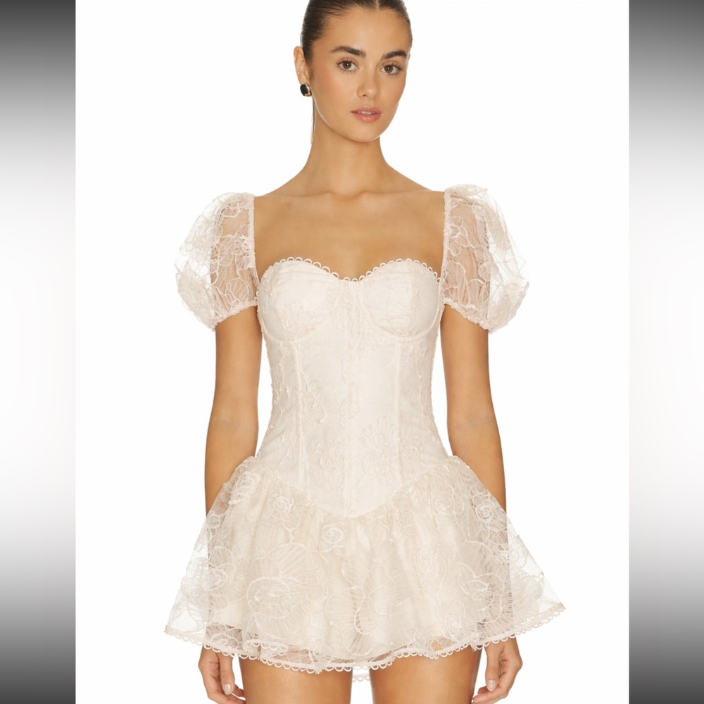 MAJORELLE Scarlett Romper in Cream